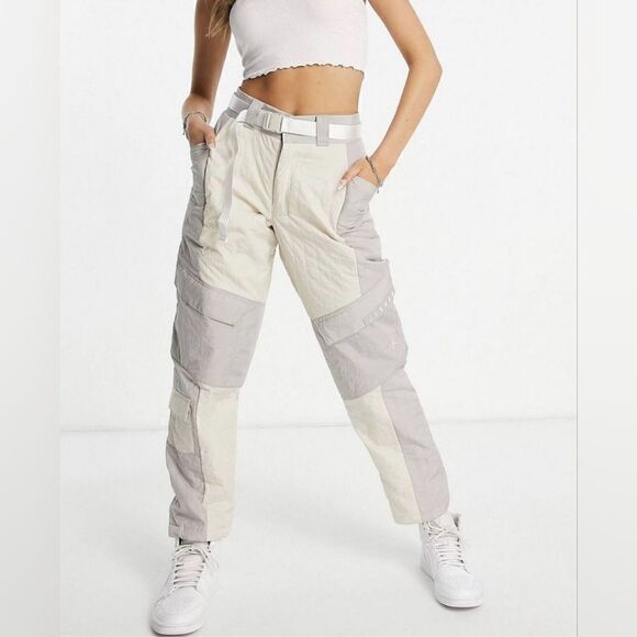 Air Jordan Cozy Girl Utility Puffer Pants Women's S Synthetic-Fill Belted Grey - Picture 5 of 15